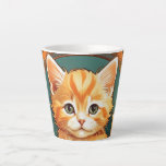 Alphonse Mucha Style Orange Cat Latte Mug