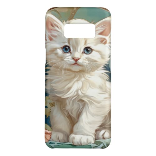 Alphonse Mucha Style White Cat Case_Mate Samsung Galaxy S8 Case