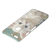 Alphonse Mucha Style White Cat Uncommon Google Pixel Case (Top)