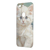 Alphonse Mucha Style White Cat Uncommon Google Pixel Case (Back/Left)