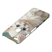 Alphonse Mucha Style White Cat Uncommon Google Pixel Case (Top)