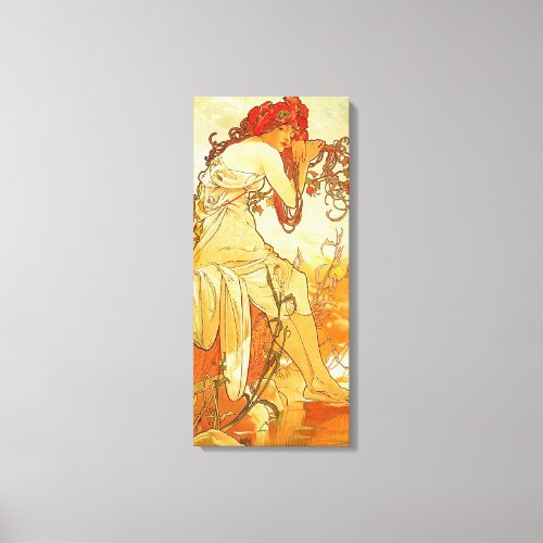 Alphonse Mucha Summer Canvas Poster