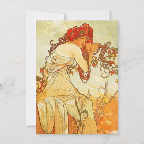 Alphonse Mucha Summer Invitations