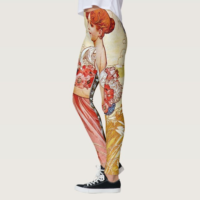 Alphonse Mucha Summer Leggings (Left)