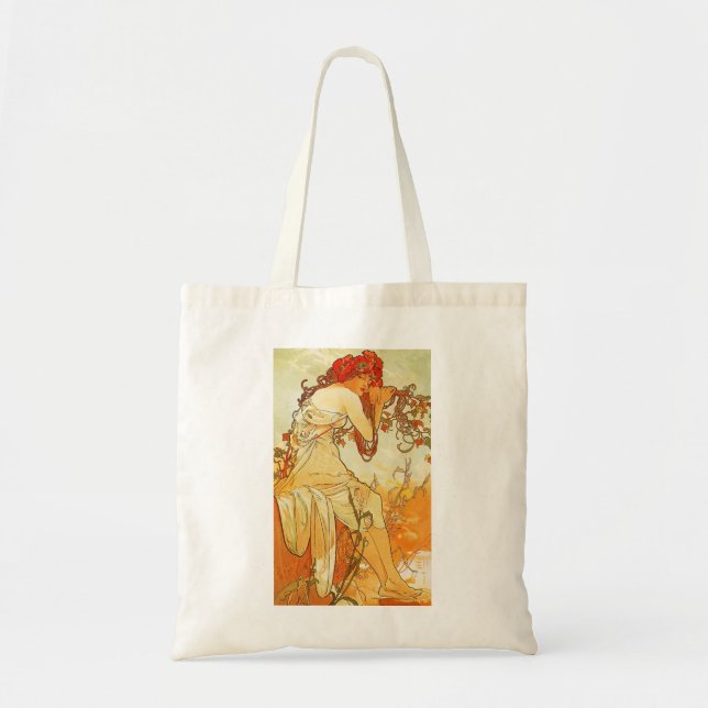 Alphonse Mucha Summer Tote Bag (Front)