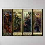 Alphonse Mucha The Moon And The Stars Poster at Zazzle