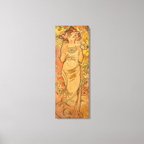 Alphonse Mucha The Rose Canvas Poster