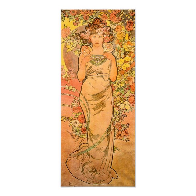 Alphonse Mucha The Rose Print (Front)