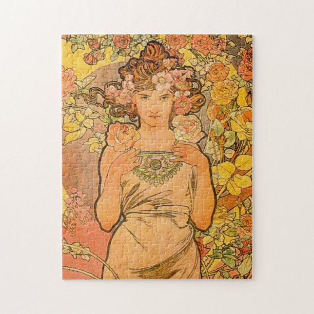 Alphonse Mucha The Rose Puzzle (Vertical)