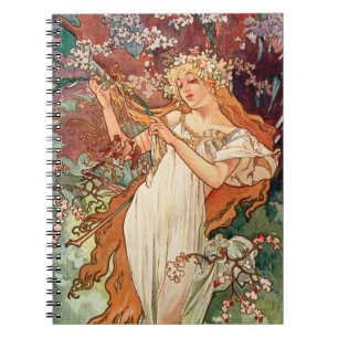 Alphonse Mucha, The Seasons (1896) Spring Notebook
