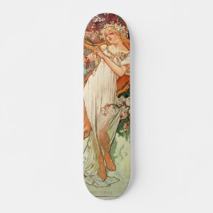 Alphonse Mucha, The Seasons (1896) Spring Skateboard