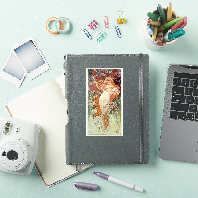 Alphonse Mucha, The Seasons (1896) Spring Sticker (iPad Cover)