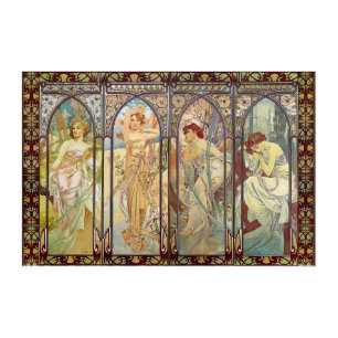 Alphonse Mucha -The times of the day Acrylic Print