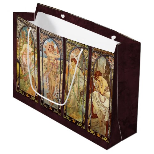 Alphonse Mucha The Times of the Day Large Gift Bag