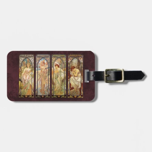 Alphonse Mucha The Times of the Day Luggage Tag