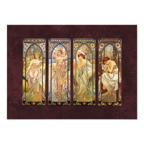 Alphonse Mucha The Times of the Day Photo Print