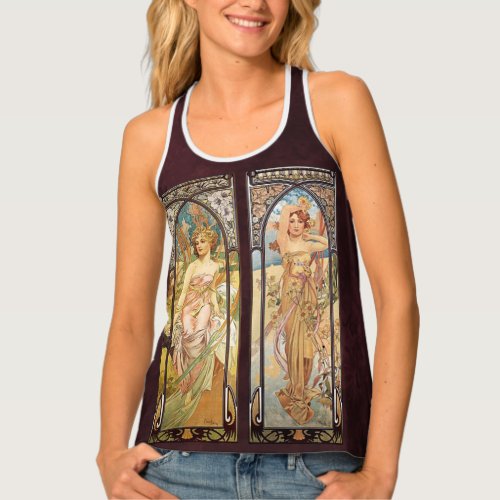 Alphonse Mucha The Times of the Day Tank Top