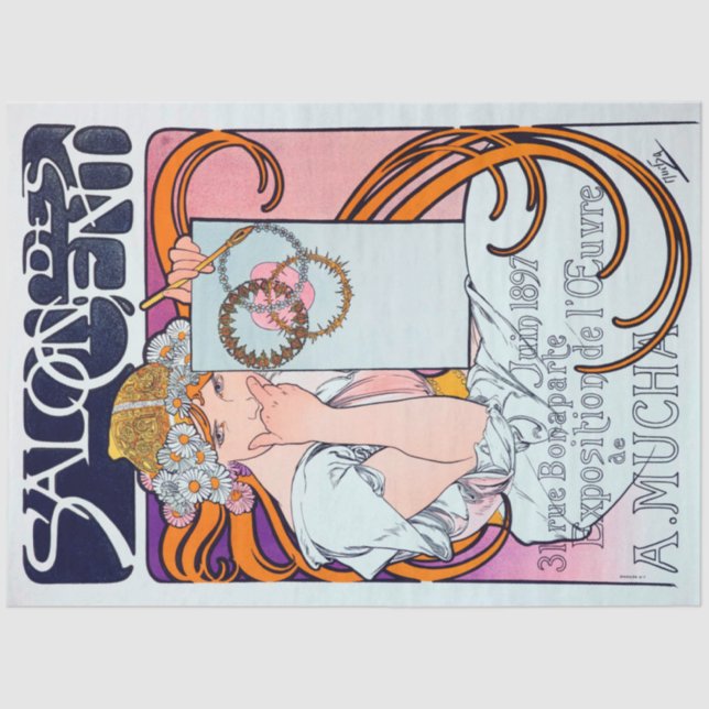 Alphonse Mucha Tissue Paper (Front)