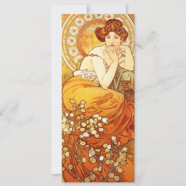 Alphonse Mucha Topaz Invitations (Front)