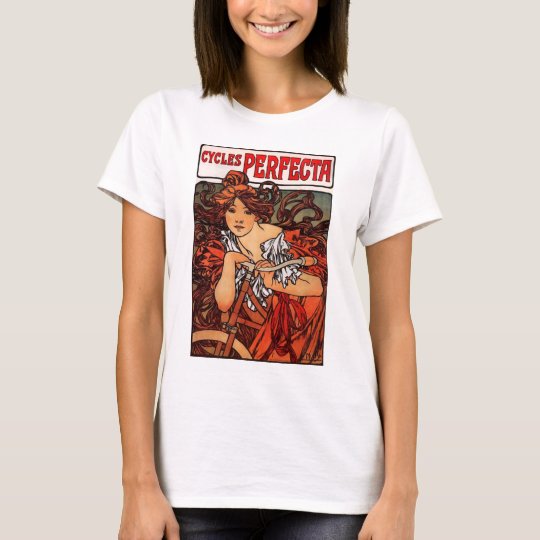 Alphonse Mucha Vintage Bicycle T-shirt