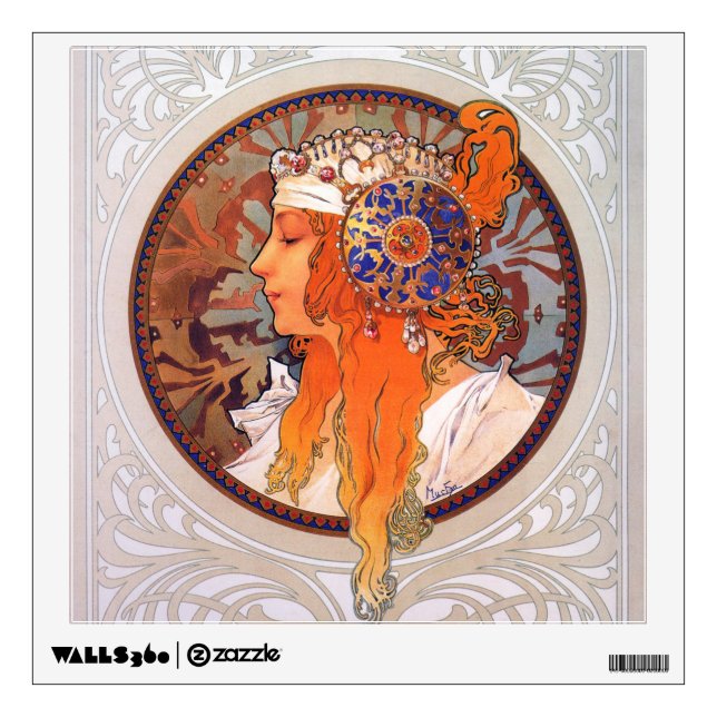 Alphonse Mucha Wall Decal (Front)