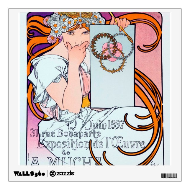 Alphonse Mucha Wall Decal (Front)