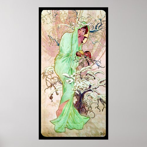 Alphonse Mucha Winter II Poster