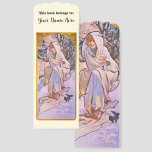 Alphonse Mucha Winter Season, Vintage Art Nouveau Bookmarks