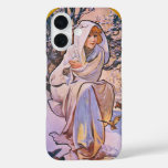 Alphonse Mucha Winter Season, Vintage Art Nouveau iPhone 16 Case