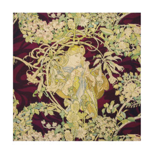 Alphonse Mucha Woman with Daisy Art Nouveau Art