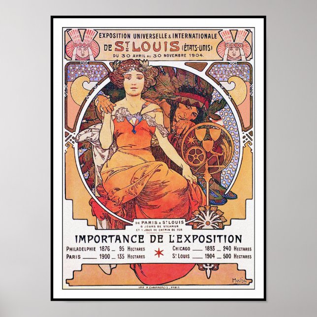 Alphonse Mucha -  World's Fair 1904  St. Louis Poster (Front)