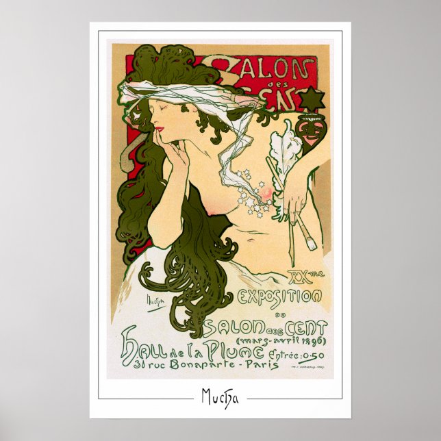 Alphonse Mucha Zedign Art Poster #115 (Front)