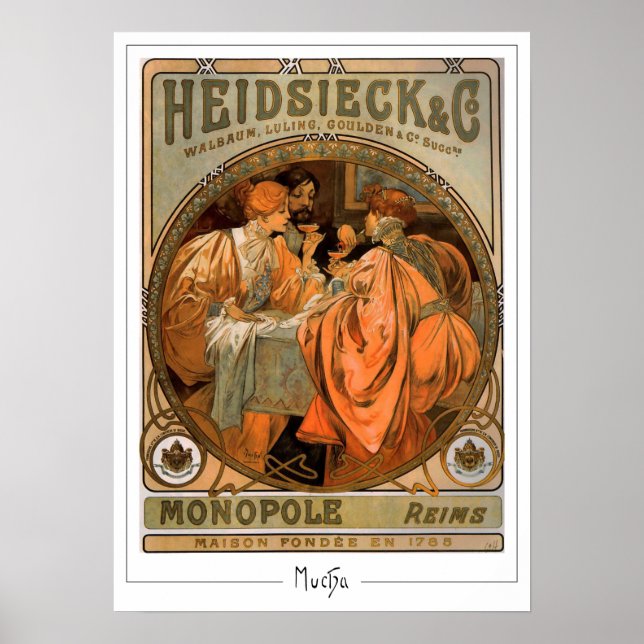 Alphonse Mucha Zedign Art Poster #218 (Front)