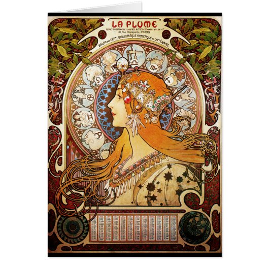Alphonse Mucha Zodiac Cards (Front)