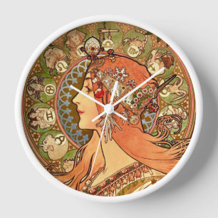 Alphonse Mucha - Zodiac Clock