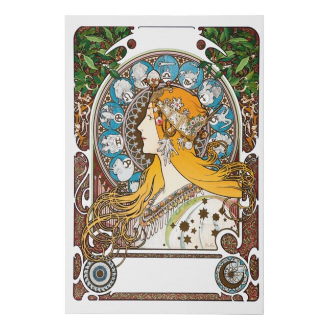 Alphonse Mucha - Zodiac Faux Canvas Print (Front)