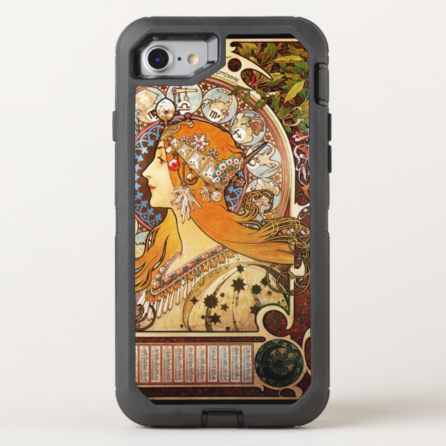 Alphonse Mucha Zodiac Otterbox iPhone Case (Back)