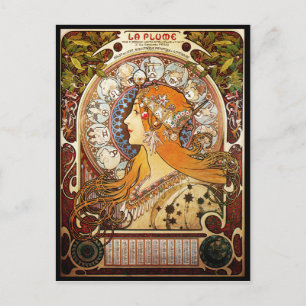 Alphonse Mucha Zodiac Postcard