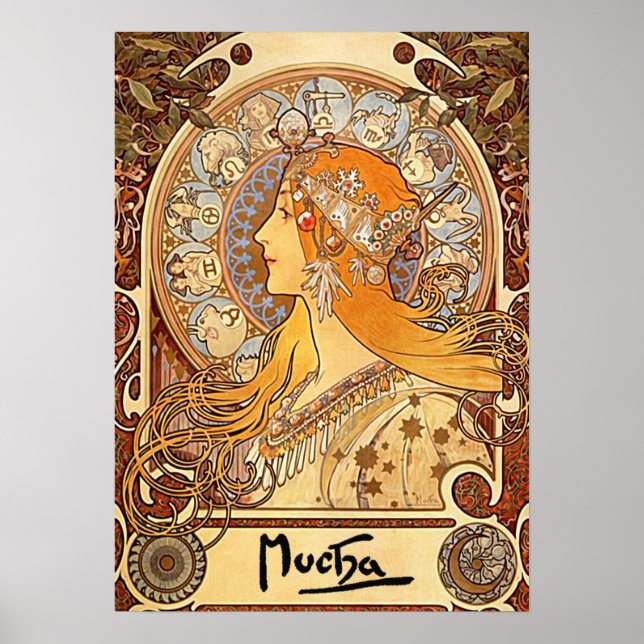 Alphonse Mucha - Zodiac Poster (Front)