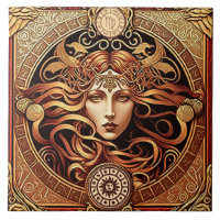 Zodiac ceramic 2025 tile wall hanging