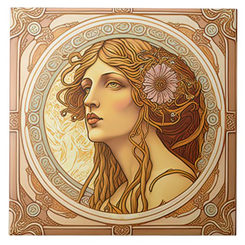 Alphonse Mucha Zodiac Wall Decor Art Nouveau Ceram Ceramic Tile