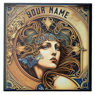 Alphonse Mucha Zodiac Wall Decor Art Nouveau Ceram Ceramic Tile
