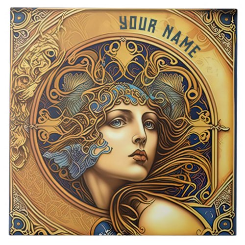 Alphonse Mucha Zodiac Wall Decor Art Nouveau Ceram Ceramic Tile