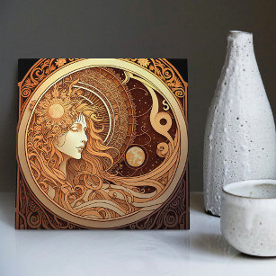 Zodiac ceramic on sale tile wall hanging