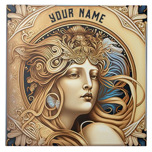 Alphonse Mucha Zodiac Wall Decor Art Nouveau Ceram Ceramic Tile