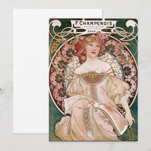 Alphonse Mucha's F. Champenois Imprimeur-Editeur (Front/Back)