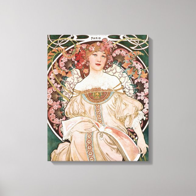 Alphonse Mucha's F. Champenois Imprimeur-Editeur Canvas Print (Front)