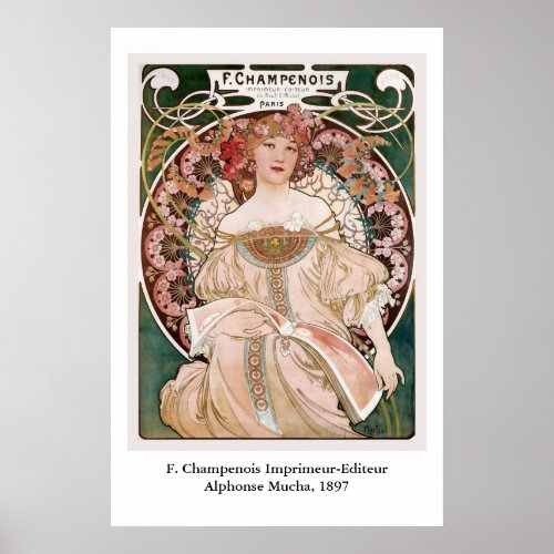 Alphonse Muchas F Champenois Imprimeur_Editeur Poster