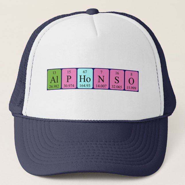 Alphonso periodic table name hat (Front)