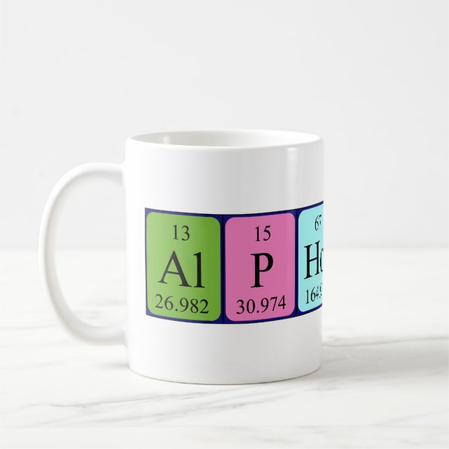 Alphonso periodic table name mug (Left)